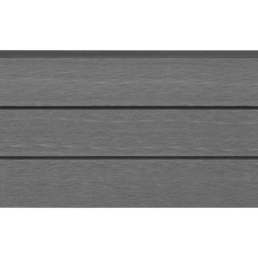 Vidaxl Ersatzzaunbrarten 9 Stcs 170 cm HKC Grau