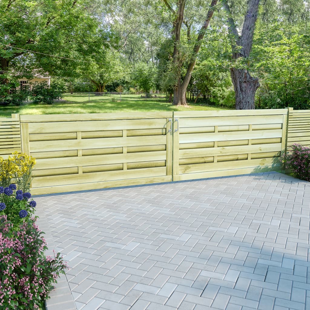 VIDAXL -Anschlüsse 2 ST 150 x 75 cm imprägniertes Kiefernholzgrün
