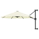 Vidaxl -Wandparasol mit Metallstangen 300 cm Sand -Gelenkt