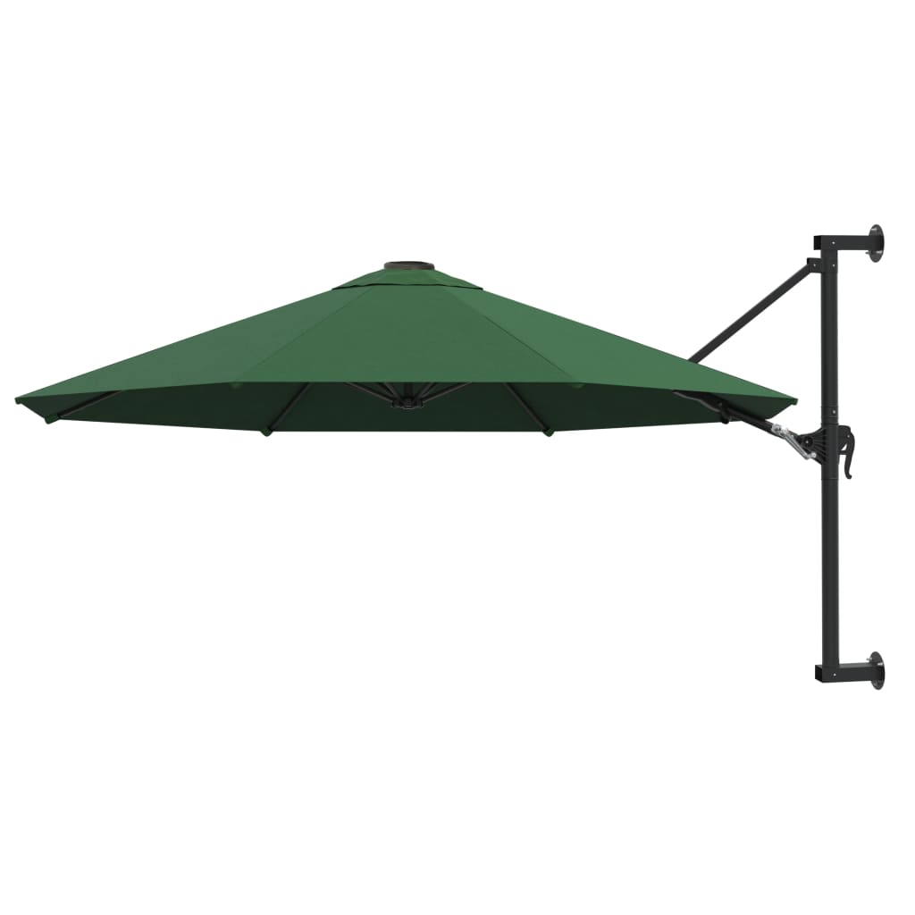 Vidaxl -Wandparasol mit Metallpol 300 cm Grün