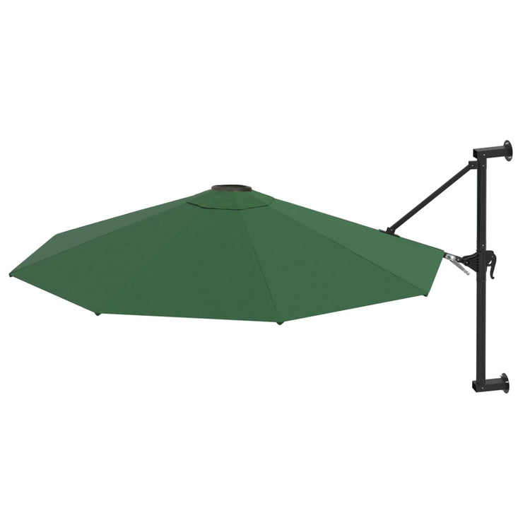 Vidaxl -Wandparasol mit Metallpol 300 cm Grün