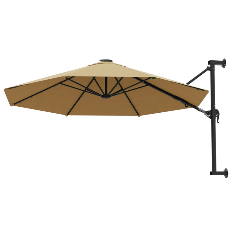 VidaXL Wandschirm mit Metallstange 300 cm Taupe