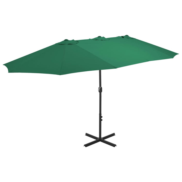 Vidaxl -Parasol mit Aluminiumpol 460x270 cm Grün