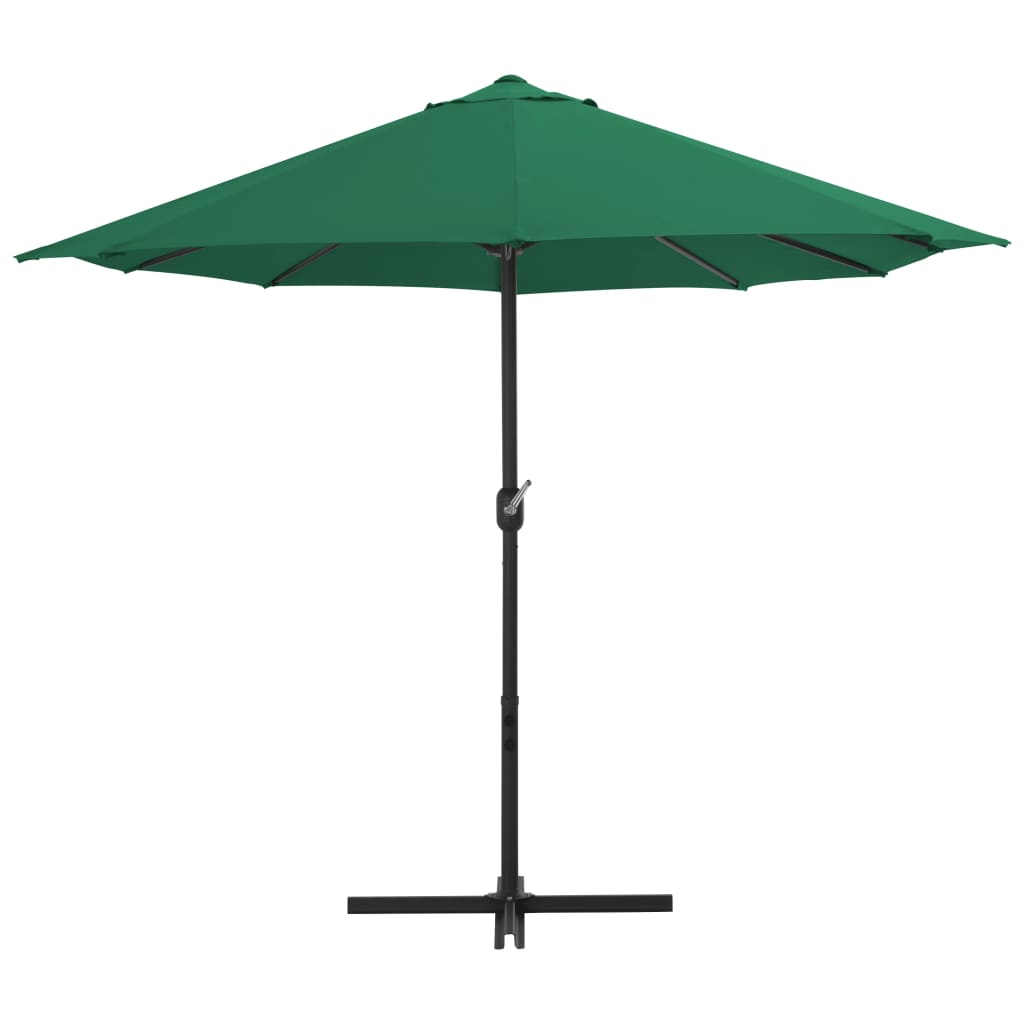 Vidaxl -Parasol mit Aluminiumpol 460x270 cm Grün