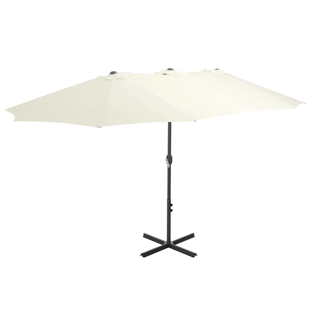 VIDAXL -Parasol mit Aluminiumpol 460x270 cm sandkonstant