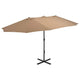 Vidaxl -Parasol mit Aluminiumpol 460x270 cm Taupe