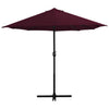 VIDAXL -Parasol mit Aluminiumpol 460x270 cm Burgunderrot