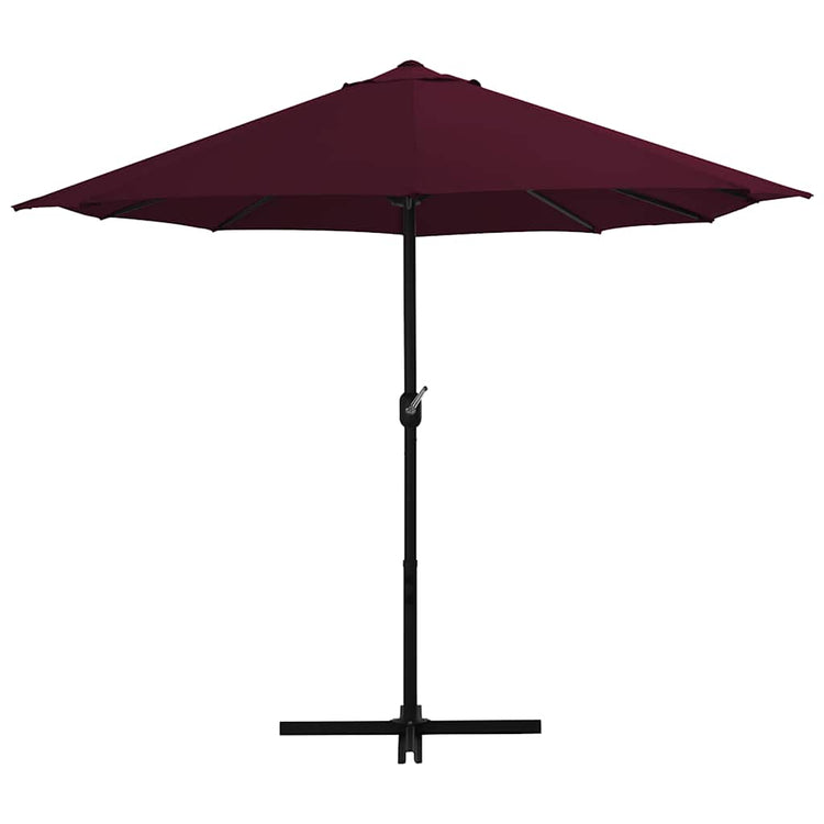 VIDAXL -Parasol mit Aluminiumpol 460x270 cm Burgunderrot