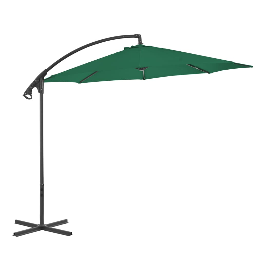 Vidaxl schwimmend Parasol mit Stahlpol 300 cm Grün