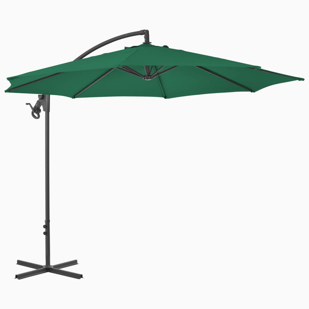 Vidaxl schwimmend Parasol mit Stahlpol 300 cm Grün