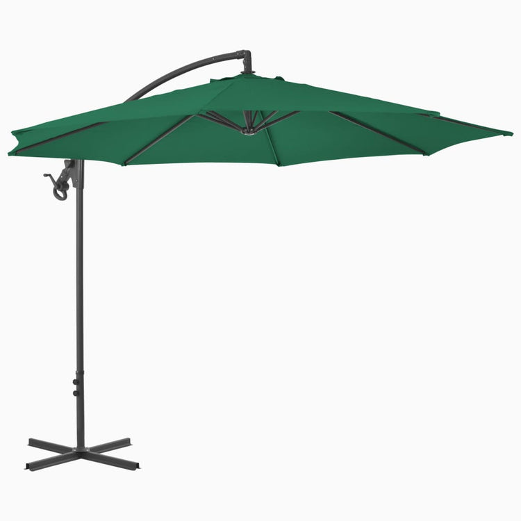 Vidaxl schwimmend Parasol mit Stahlpol 300 cm Grün