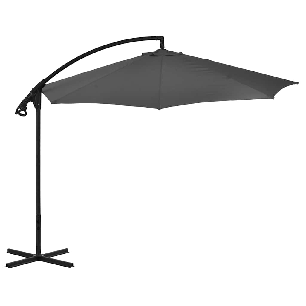 Vidaxl -schwimmendem Parasol mit Stahlpol 300 cm Anthrazit -ausgelöst