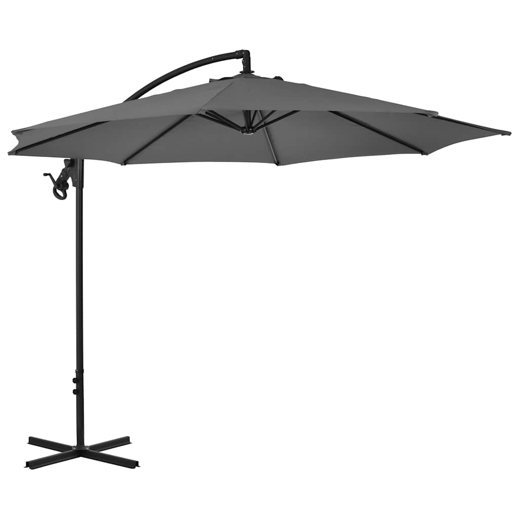 Vidaxl -schwimmendem Parasol mit Stahlpol 300 cm Anthrazit -ausgelöst