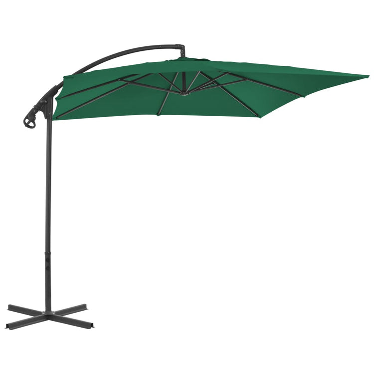 Vidaxl -schwimmendes Parasol mit Stahlpol 250x250 cm Grün