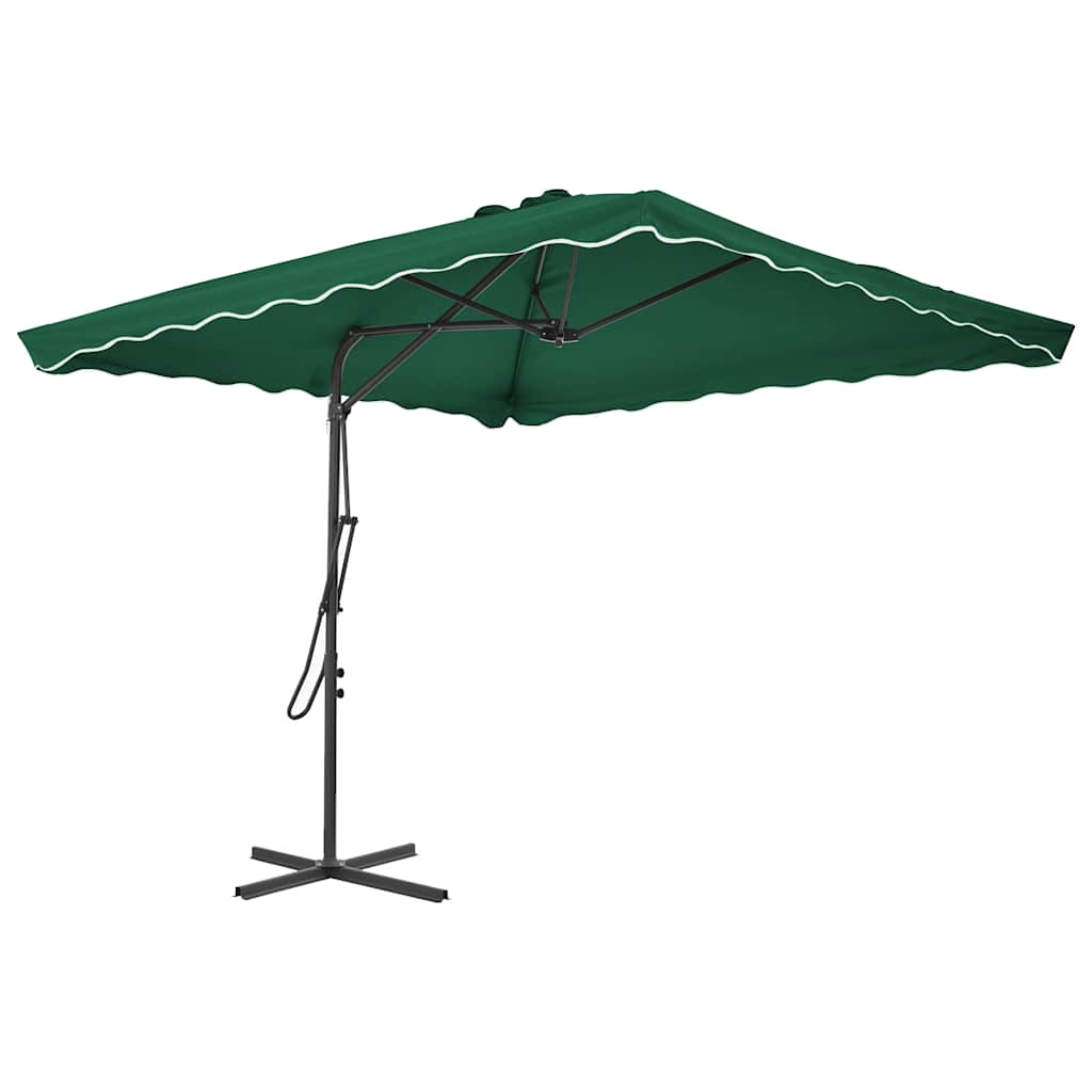 Vidaxl -Parasol mit Stahlpol 250x250 cm Grün