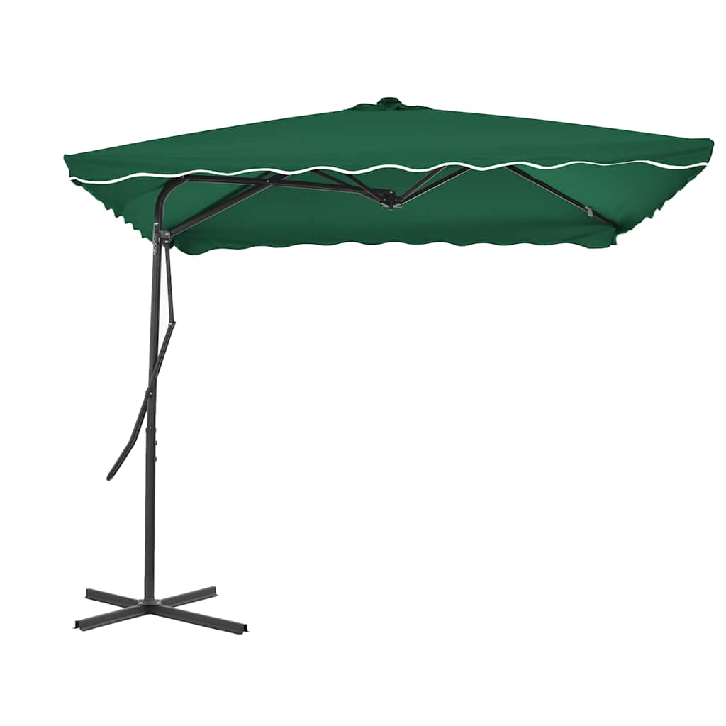 Vidaxl -Parasol mit Stahlpol 250x250 cm Grün