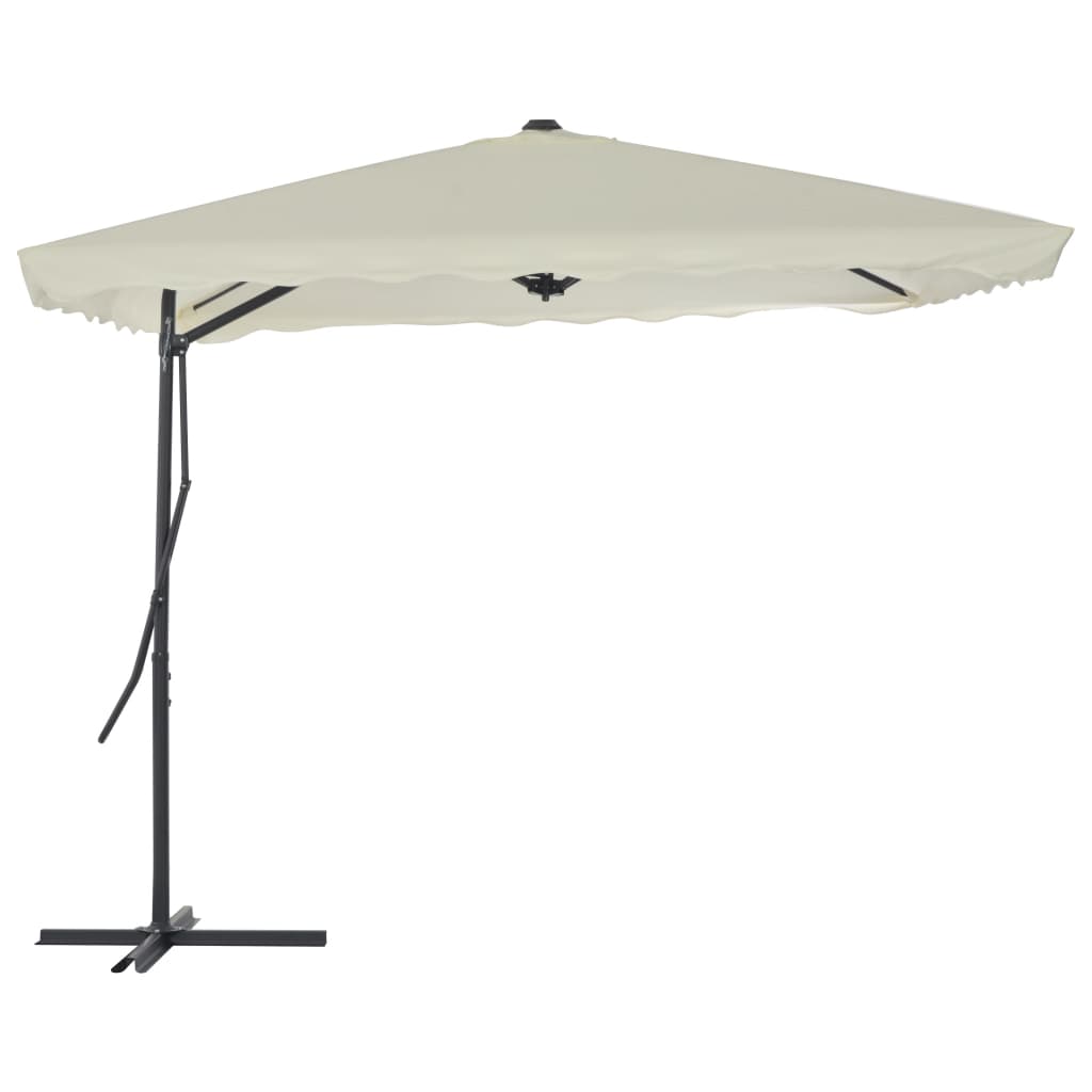 VIDAXL -Parasol mit Stahlpol 250x250 cm sandgeläutet