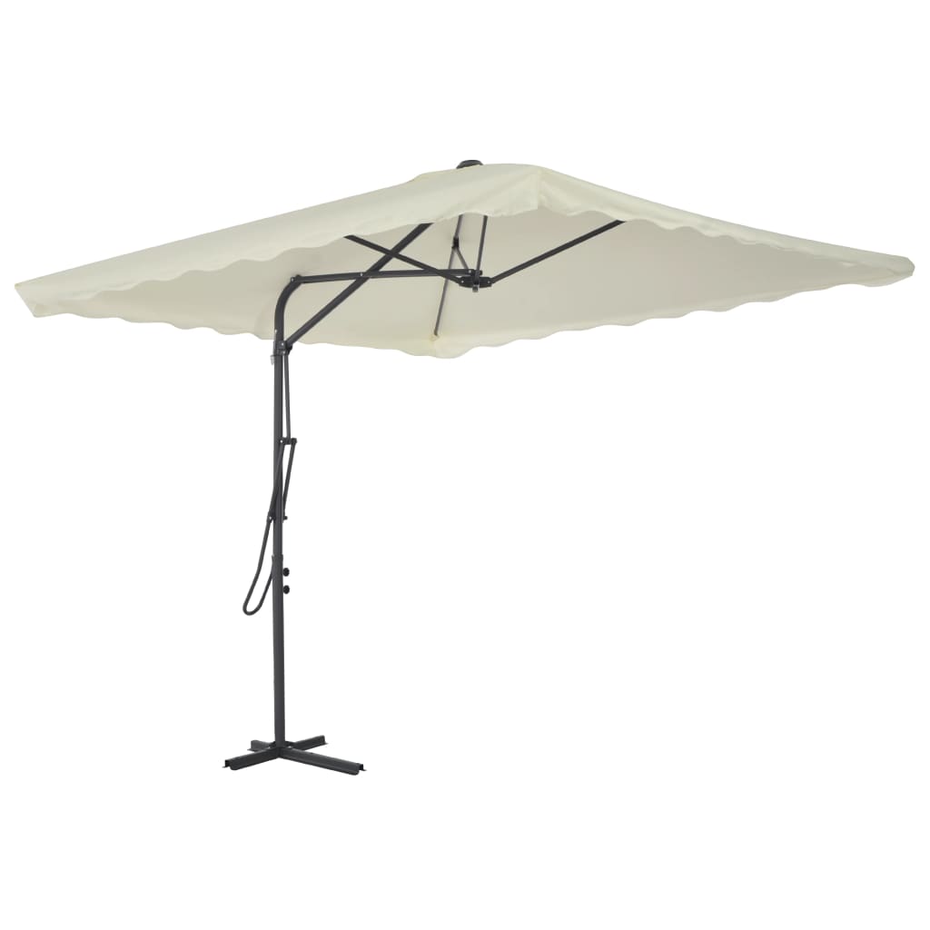 VIDAXL -Parasol mit Stahlpol 250x250 cm sandgeläutet