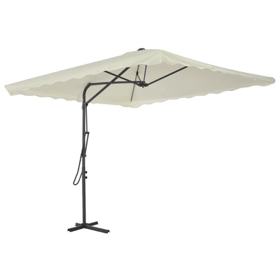VIDAXL -Parasol mit Stahlpol 250x250 cm sandgeläutet