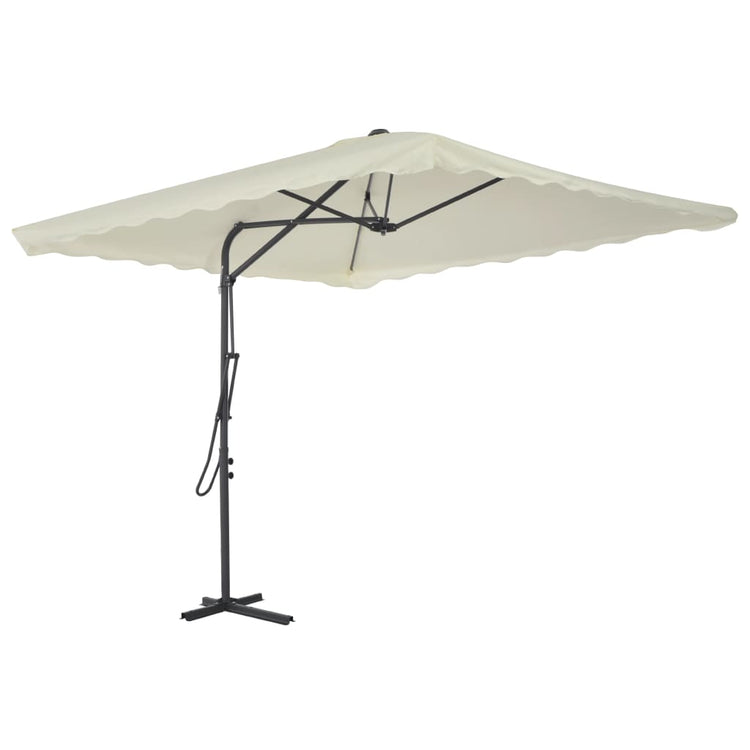 VIDAXL -Parasol mit Stahlpol 250x250 cm sandgeläutet