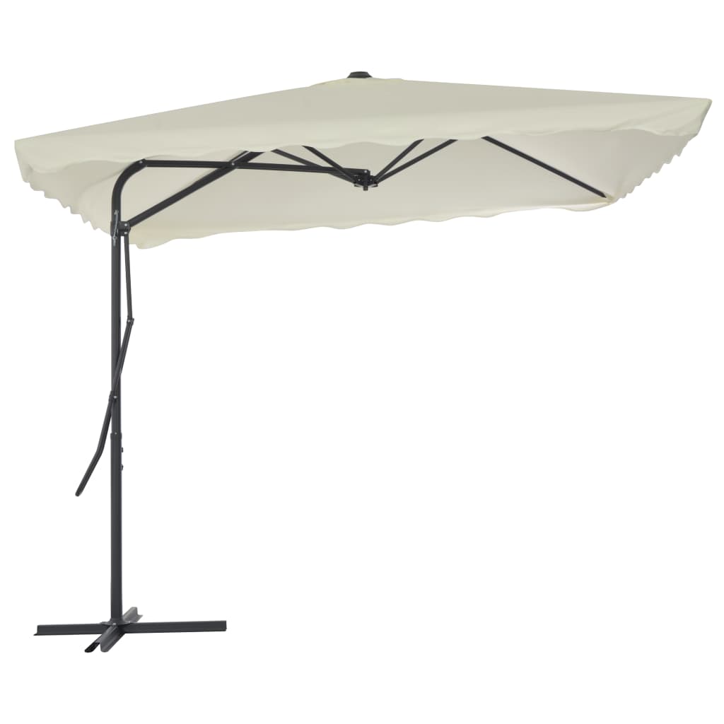 VIDAXL -Parasol mit Stahlpol 250x250 cm sandgeläutet