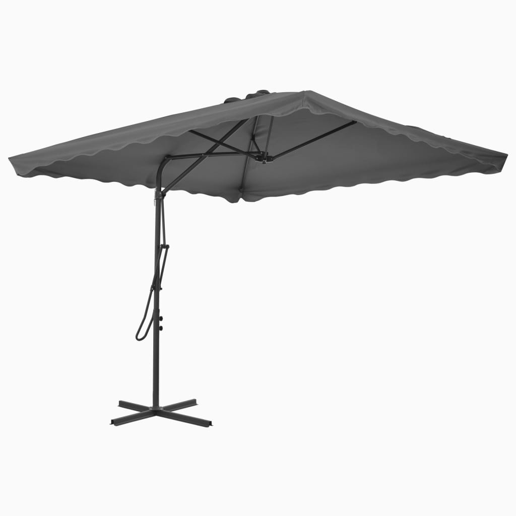 Vidaxl -Parasol mit Stahlpol 250x250 cm Anthrazit
