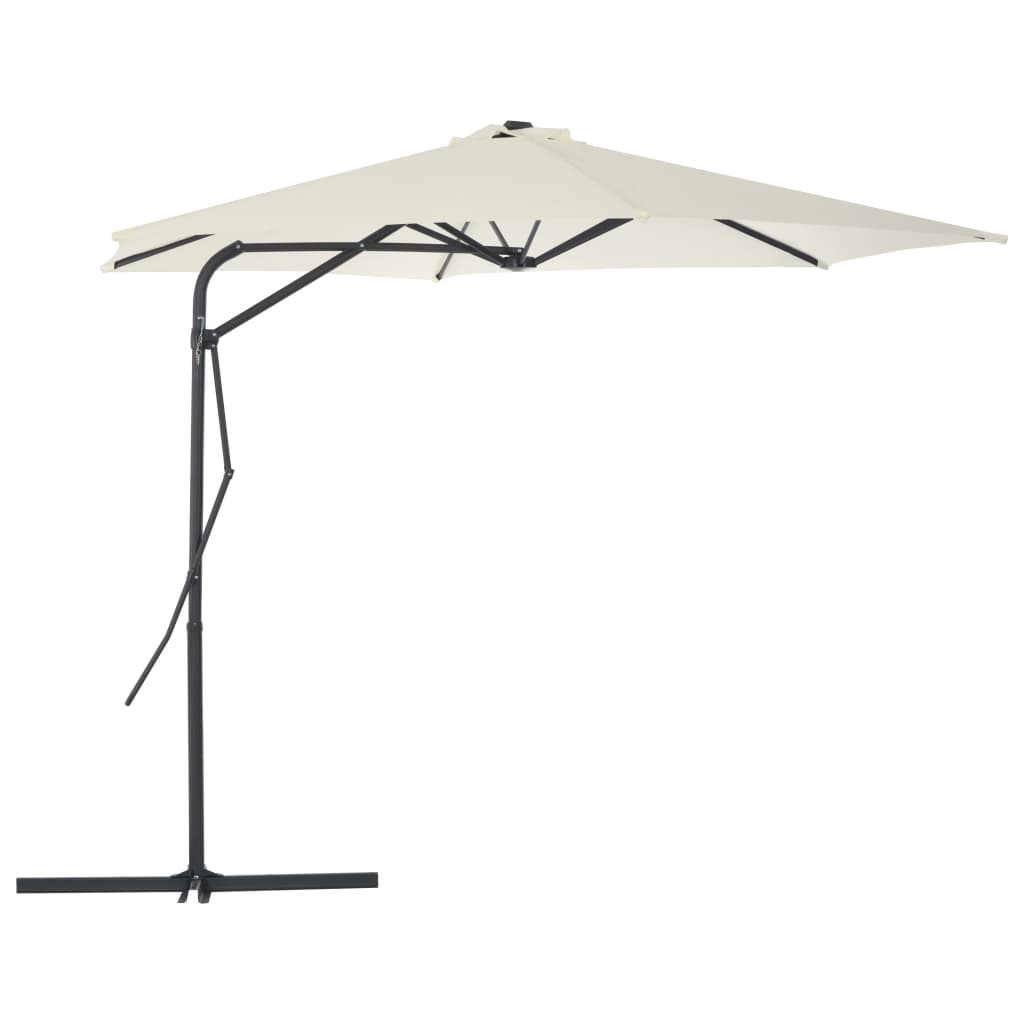 VIDAXL -Parasol mit Stahlpol 300 cm sandgeläutet