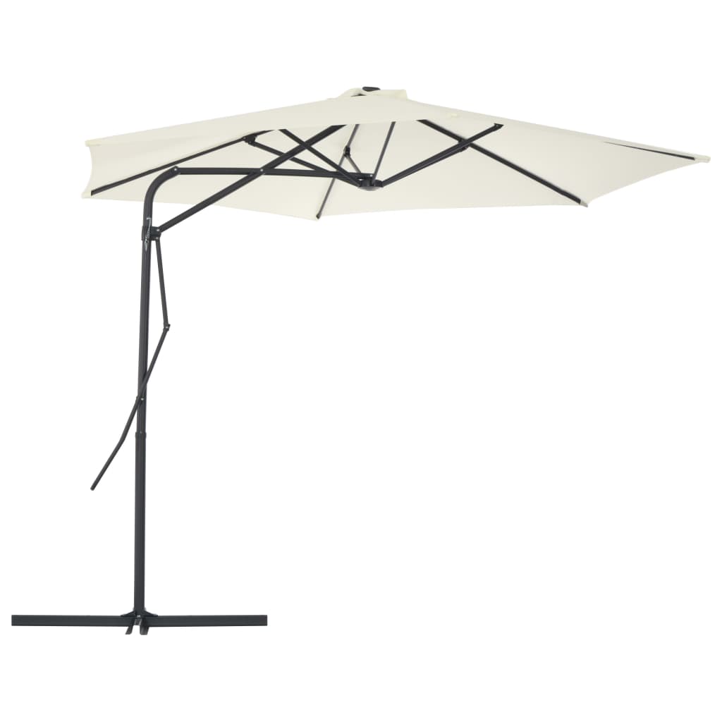 VIDAXL -Parasol mit Stahlpol 300 cm sandgeläutet
