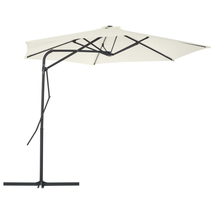 VIDAXL -Parasol mit Stahlpol 300 cm sandgeläutet