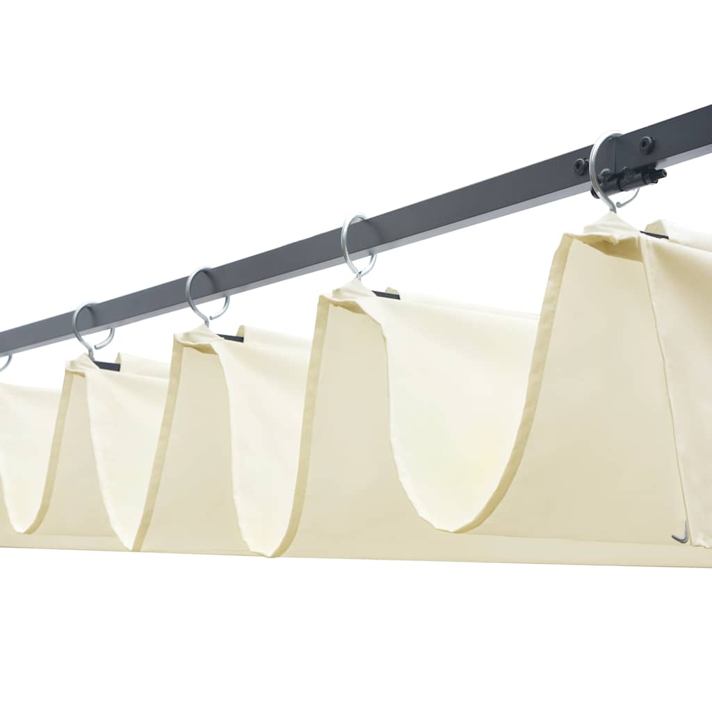 Vidaxl -Laube mit Dach 300x300x200 cm Poly Rattan Brown und Creme