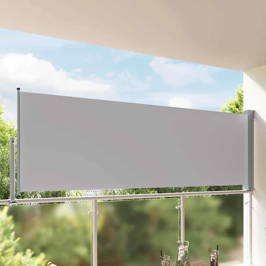 Vidaxl Garden Screen ausziehbar 120 x 300 cm Grau