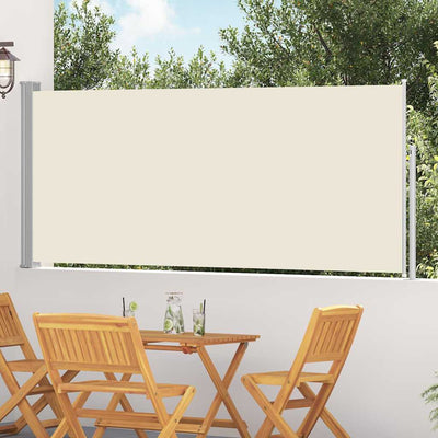 VIDAXL -Windschutzscheibe ausziehbar 120 x 300 cm Creme