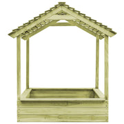 Vidaxl Outdoor -Spielhaus mit Sandbox 128x120x145 cm Kiefernholz - afbeelding 2