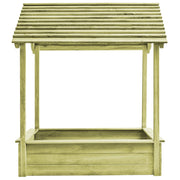 Vidaxl Outdoor -Spielhaus mit Sandbox 128x120x145 cm Kiefernholz - afbeelding 3