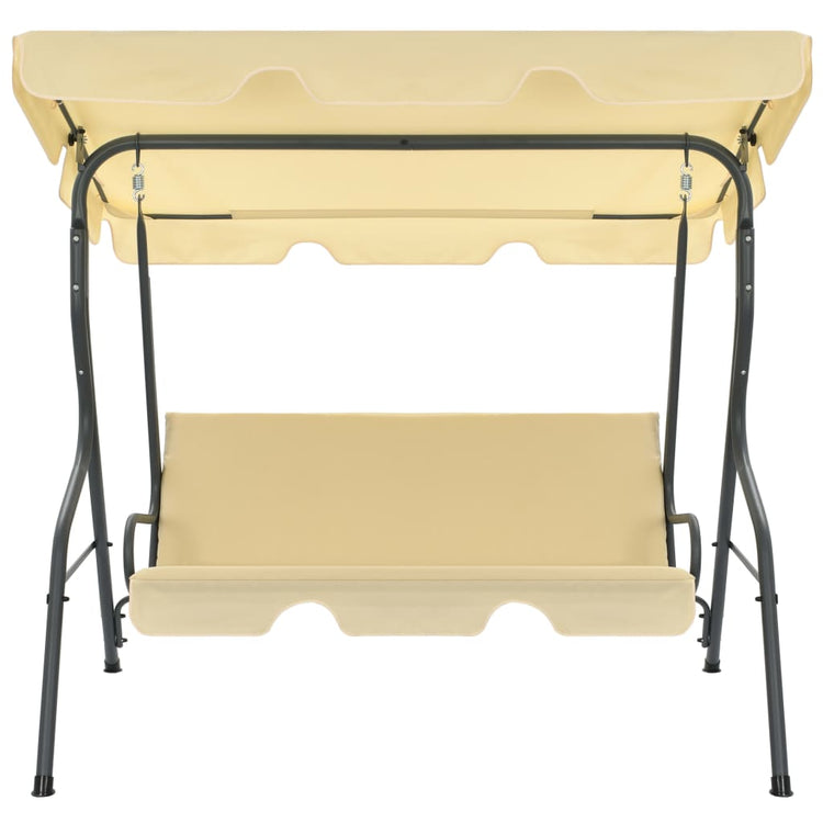 Vidaxl Swing Bench 170x110x153 cm Creme weiß