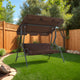 Vidaxl Swing Bench 170x110x153 cm Kaffee -gelöscht