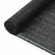 Vidaxl -Tennisbildschirm 1,4x25 M HDPE Schwarz