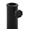Vidaxl Parasol -Fuß halbe Runde 9 kg Polyresin schwarz