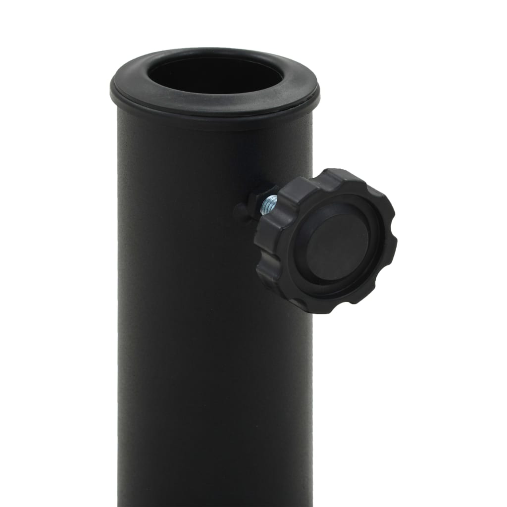 Vidaxl Parasol -Fuß halbe Runde 9 kg Polyresin schwarz