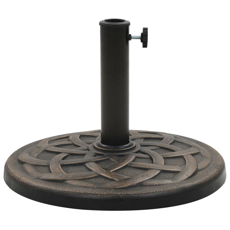 Vidaxl Parasol Foot um 19 kg Polyresin Bronze -gelöscht
