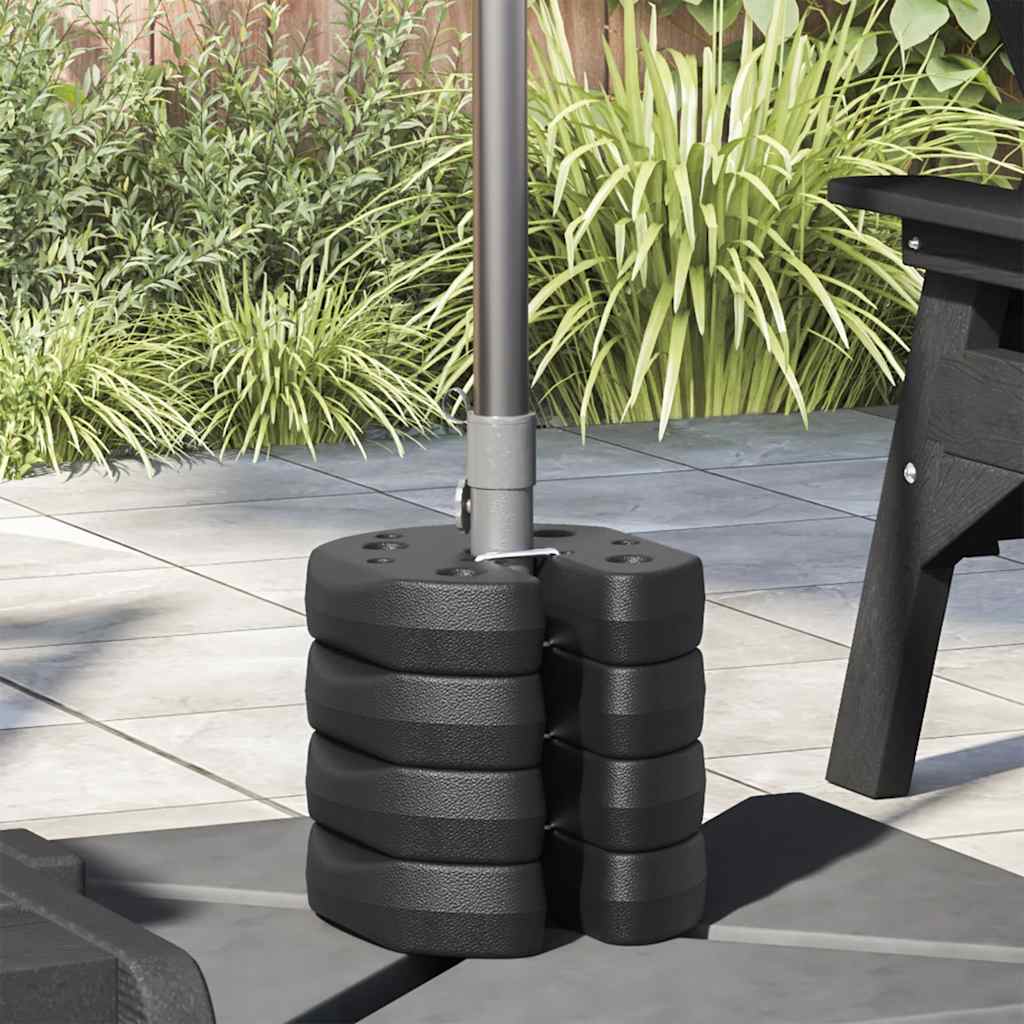 Vidaxl -Teil Alsos 4 ST 220 x 50 mm Betonschwarz