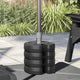Vidaxl -Teil Alsos 4 ST 220 x 50 mm Betonschwarz