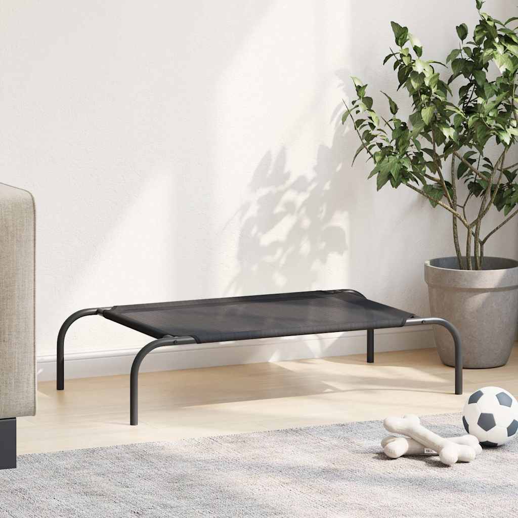 Vidaxl Hundebet erhöht Stextileen schwarz