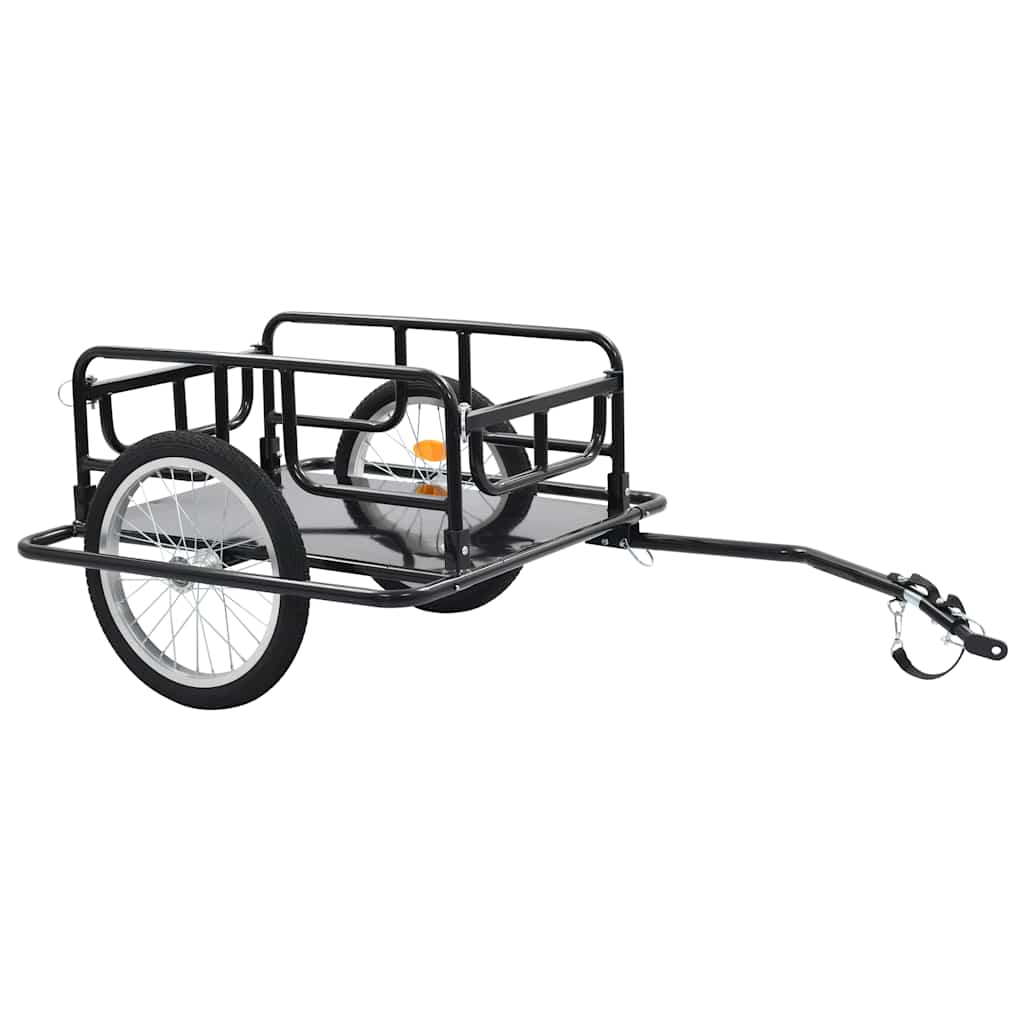 Vidaxl Fahrradanhänger 130x73x48,5 cm Stahl schwarz