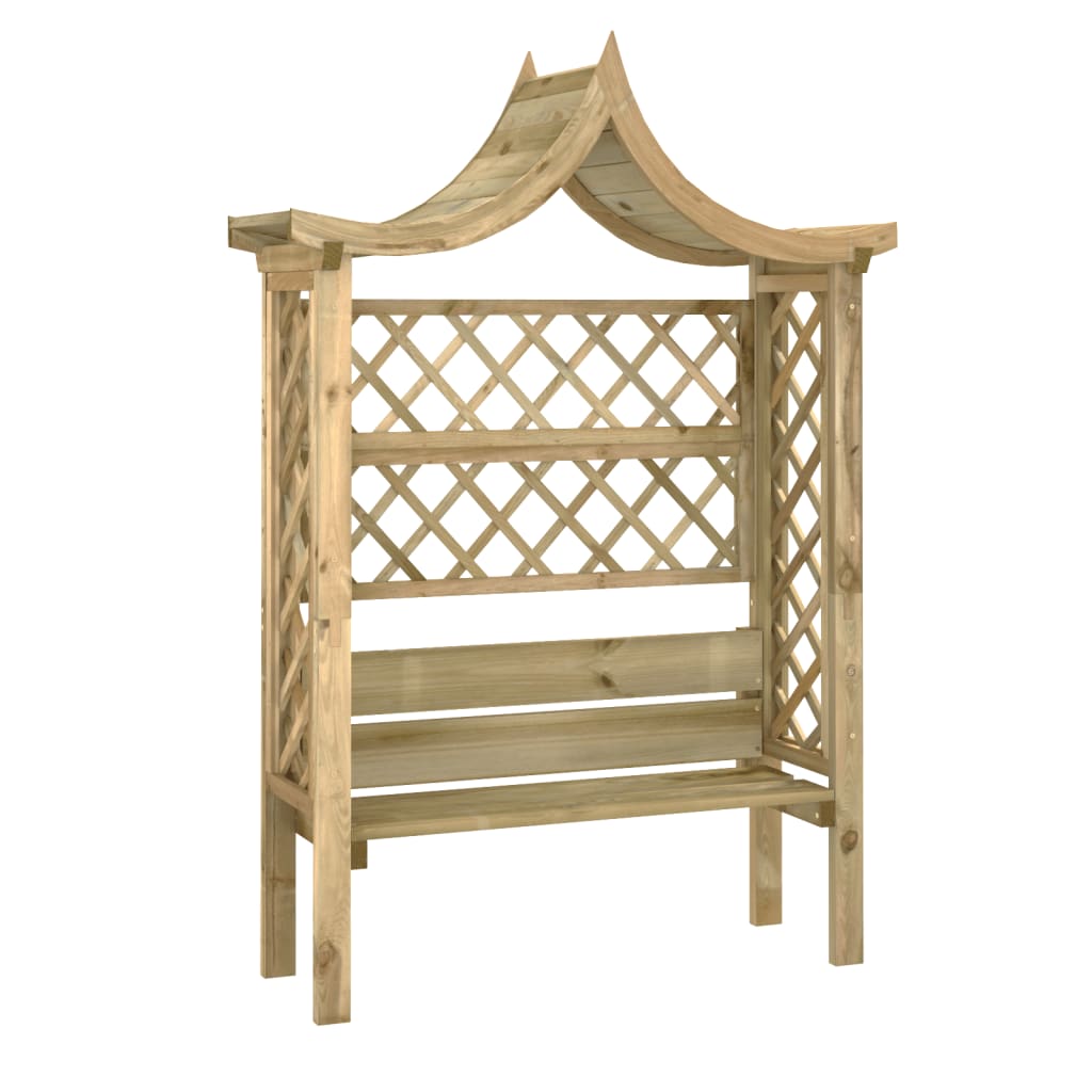 Vidaxl Pergola mit Dach und Sofa -gestrichen