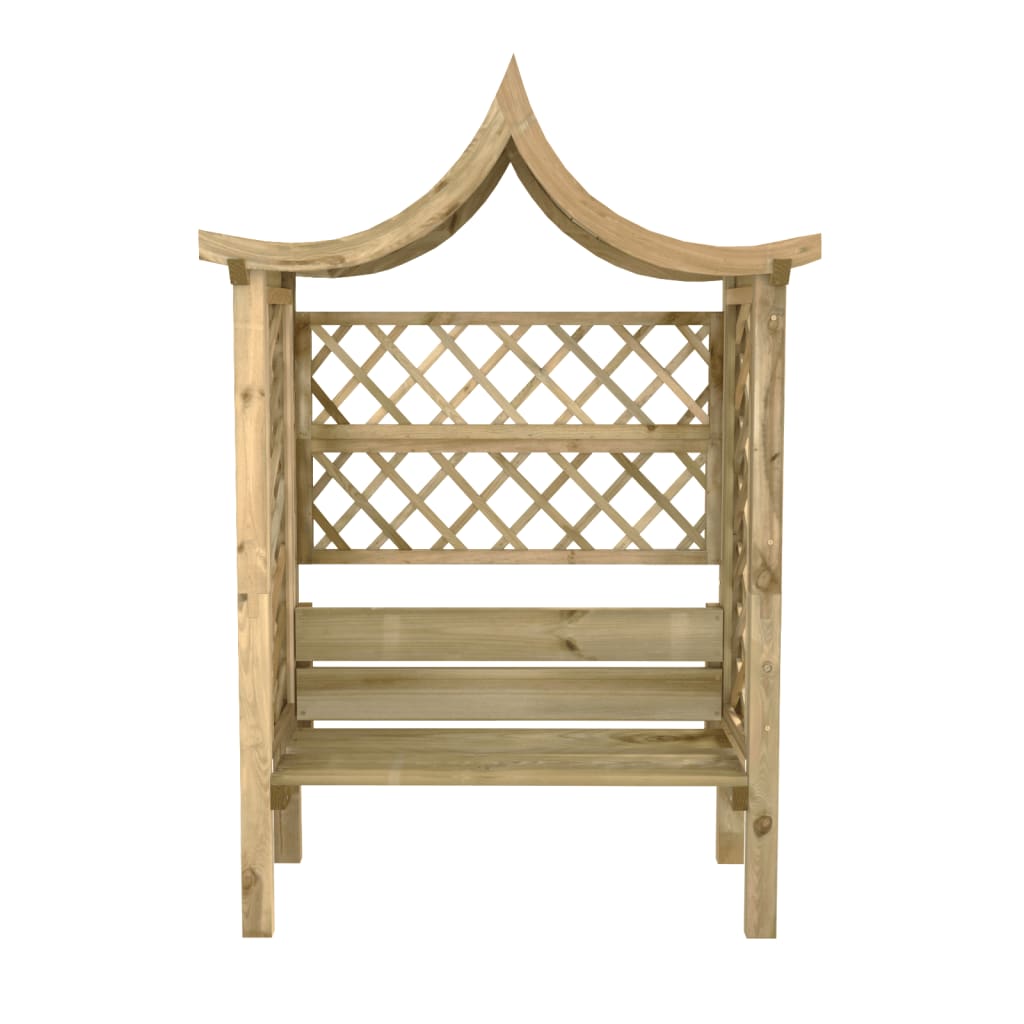 Vidaxl Pergola mit Dach und Sofa -gestrichen