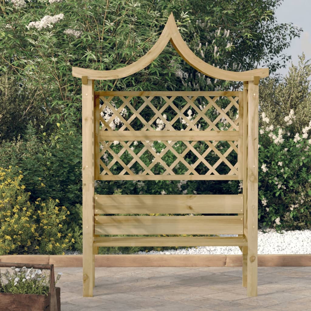 Vidaxl Pergola mit Dach und Sofa -gestrichen