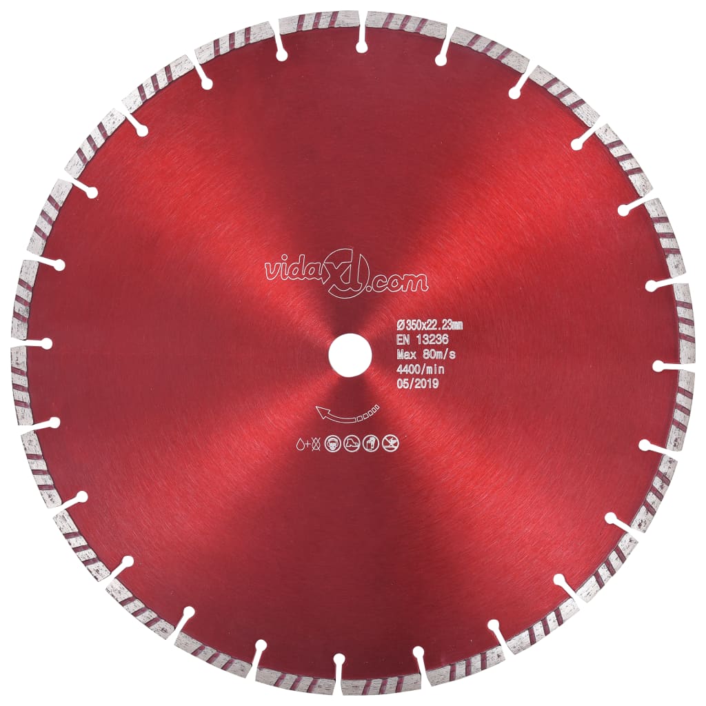 VidaXL Diamantsägeblatt mit Turbo 350 mm Stahl