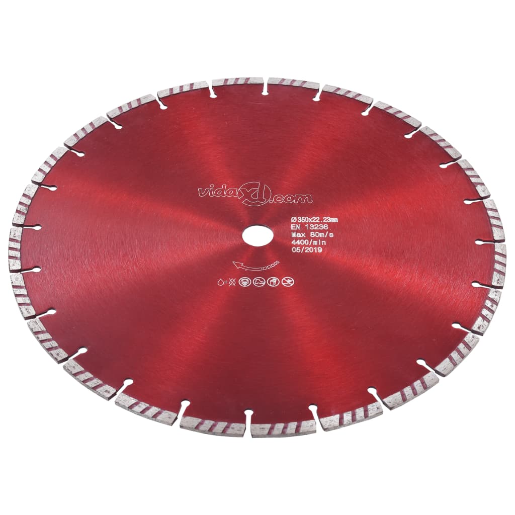 VidaXL Diamantsägeblatt mit Turbo 350 mm Stahl