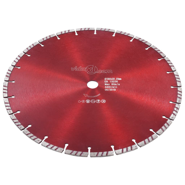 VidaXL Diamantsägeblatt mit Turbo 350 mm Stahl